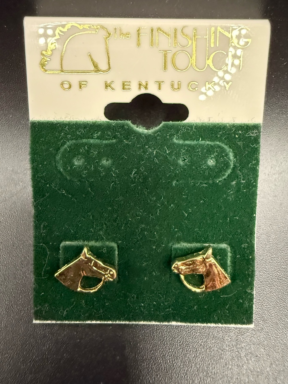 The Finishing Touch of Kentucky Gold Tone Horse Head Stud Earrings